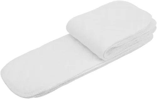Vista 10 de Paquete de 10 forros de pañales de tela de algodón suave, insertos de pañales transpirables de 6 capas, se adapta a la mayoría de los pantalones