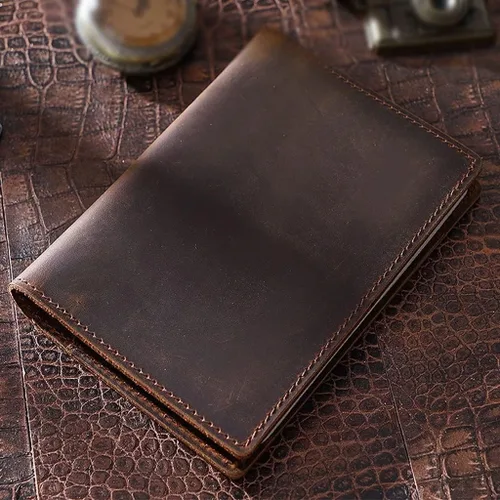 Vista 3 de Funda para pasaporte de cuero para tarjetero de crédito para hombre (color A, tamaño talla única)