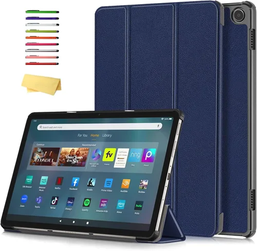 Vista 31 de Funda tipo folio para Amazon Kindle Fire HD 8 y Fire HD 8 Plus (se adapta tanto a 12ª/10ª generación, 2022/2020) con soporte inteligente de piel