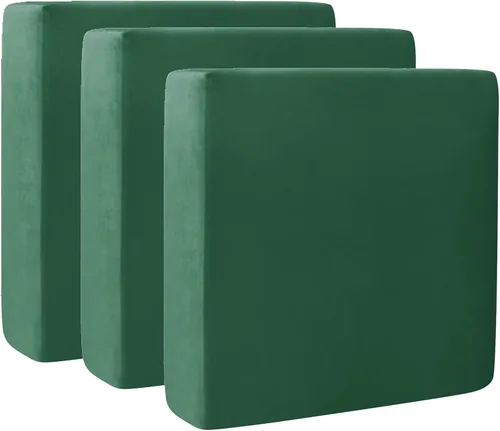 Vista 19 de Fundas de cojín de terciopelo para sofá, funda elástica para cojín de sofá suave, protector de muebles extraíble y lavable para sala de estar, Negro