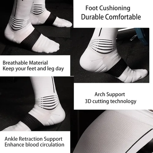 Vista 2 de YIFVTFCK Graduated Compression Socks for Women &Men 20-30mmHg Knee High Medical Support Socks for Edema,Varicose Veins