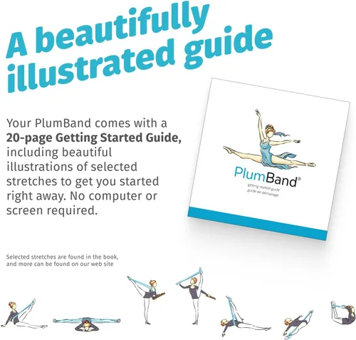 Vista 6 de The PlumBand® Stretch Band for Dance and Ballet – Sizes for Kids & Adults Azul regular