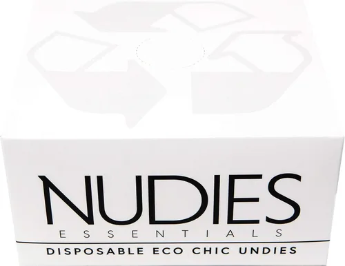 Vista 8 de Ropa interior desechable Eco-Chic Bio-Degradable 100% Algodón, Bragas de talle bajo (paquete de 7)