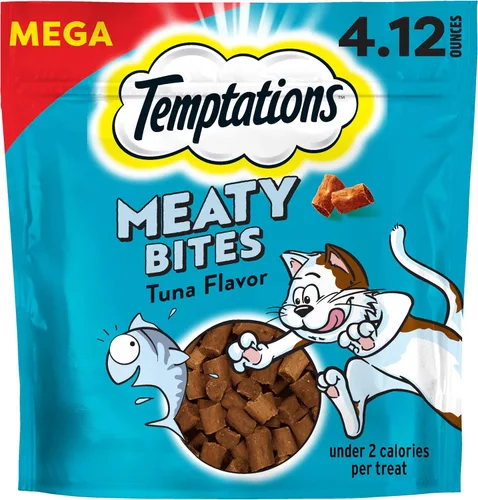 Vista 17 de Temptations Meaty Bites - Golosinas sabrosas y suaves para gatos, sabor a pollo, bolsa de 4.12 onzas