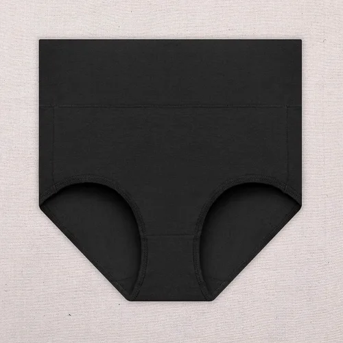Vista 6 de OUENZ - Ropa interior de algodón para mujer, transpirable, lisa, cómoda, calzón suave de cintura alta