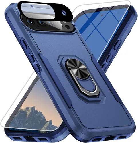 Vista 53 de Funda para Google Pixel 9 Pro XL [protección contra caídas de grado militar de 15 pies] con protector de pantalla y protector de lente, resistente a