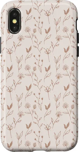 Vista 5 de Beige Tan Wildflower Floral Minimal Flower Boho Case for iPhone 17