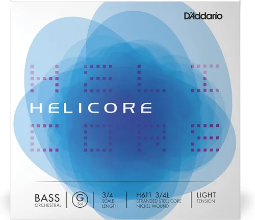 Vista 12 de D'Addario Helicore Orchestral Bass Single A String, escala 3/4, tensión media