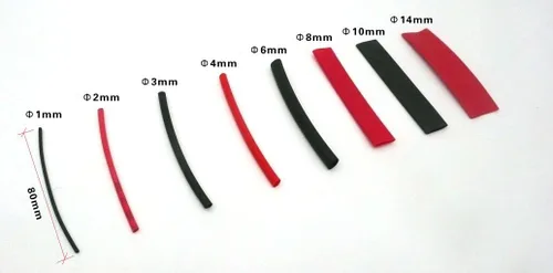 Vista 3 de SummitLink Juego de 306 piezas de tubo termorretráctil surtido rojo y negro de 8 tamaños