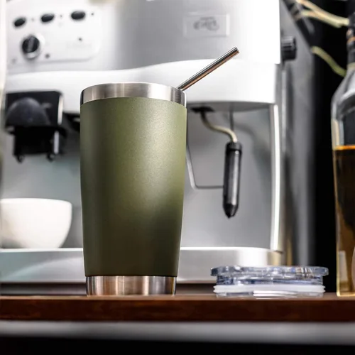 Vista 6 de COMOOO Vaso Térmico de 20 onzas al por Mayor con Aislamiento al Vacío de Doble Pared, Taza de Viaje de Acero Inoxidable con Tapa y Pajita