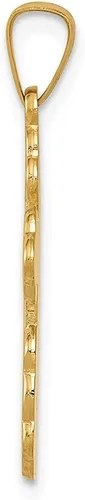 Vista 2 de Diamond2Deal Colgante y dije de cruz ortodoxa oriental de oro amarillo de 14 quilates para mujer, Metal, No es una piedra preciosa