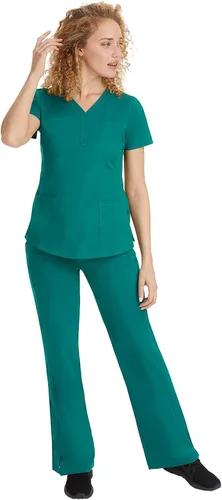 Vista 3 de Healing Hands Pantalón de hospital de etiqueta púrpura para mujeres modelo Taylor 9095 2 con cordón y 2 bolsillos