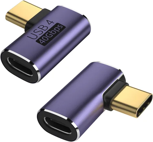Vista 10 de AreMe - Paquete de 2 adaptadores USB C macho a hembra, color morado