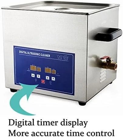 Vista 2 de JeKen 20L Limpiador ultrasónico profesional con temporizador digital y calentador de acero inoxidable PS-G60A