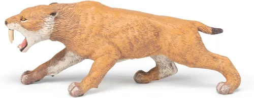 Vista 3 de Papo, modelos de animales de juguete – Tigre dientes de sable Smilodon – figura prehistórica