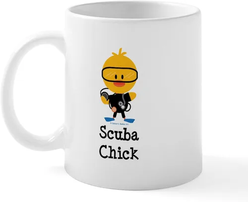 Vista 35 de CafePress Scuba Flag Diver Taza de café de cerámica de 11 oz (11.0 fl oz)