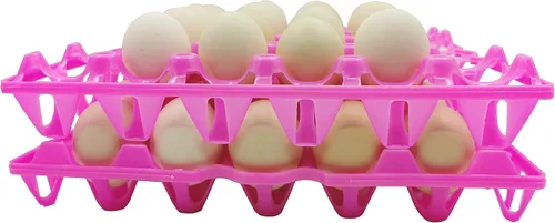 Vista 9 de Paquete de 6 bandejas de plástico para huevos de pollo para productos agrícolas, estantes para huevos, pato, 30 bandejas para poner huevos
