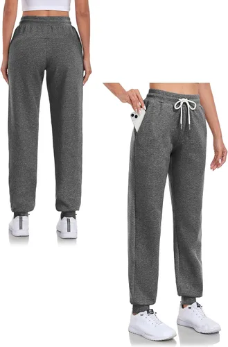 Vista 6 de Inno Pantalones deportivos con forro polar para mujer, de 28, 31, 34, 36 pulgadas, pantalones deportivos cálidos y térmicos