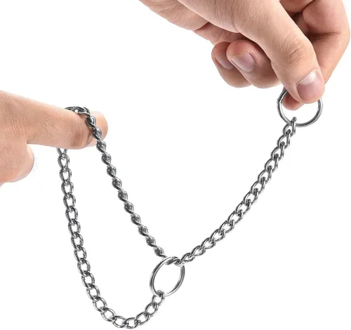Vista 7 de Collar de estrangulador para perros, collar de martingala para perros, 22 pulgadas, collares de perro de 0.118 in para perros pequeños, medianos