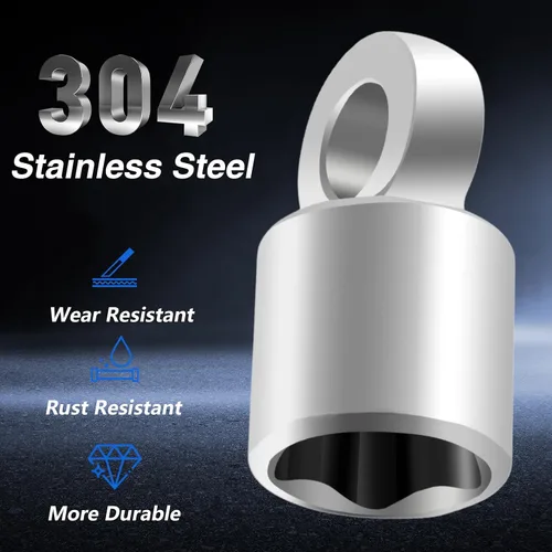 Vista 3 de Mango de rueda de repuesto de acero inoxidable Herramienta de vaso de neumático de repuesto CNC Compatible con Toyota Lexus Highlander Sienna