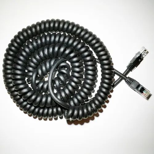 Vista 2 de Cable Ethernet Cat5e en espiral 24AWG (2-6 pies)