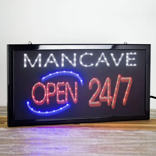 Vista 3 de Crystal Art 79488 "Sign Of The Times", letrero Man Cave con luces LED (10 x 19 pulgadas)