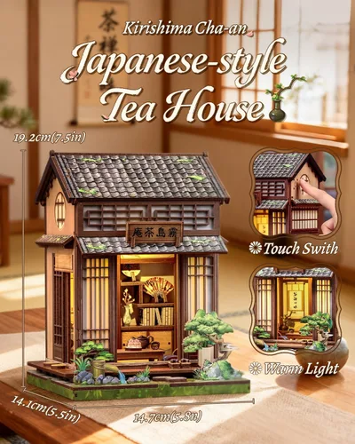 Vista 4 de Cutefun Book Nook Japón - Kit de casa en miniatura DIY para adultos, decoración de estantería, casa pequeña, rompecabezas 3D, manualidades, regalos