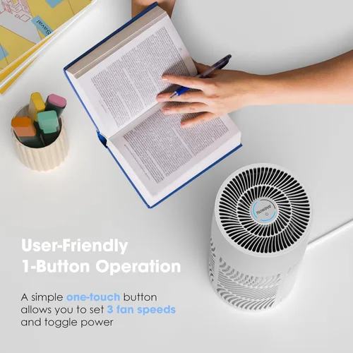 Vista 8 de Nuwave Purificador de aire True HEPA H13 para dormitorios y habitaciones grandes de hasta 857 pies cuadrados, RPM 2025 nuevo y mejorado que elimina