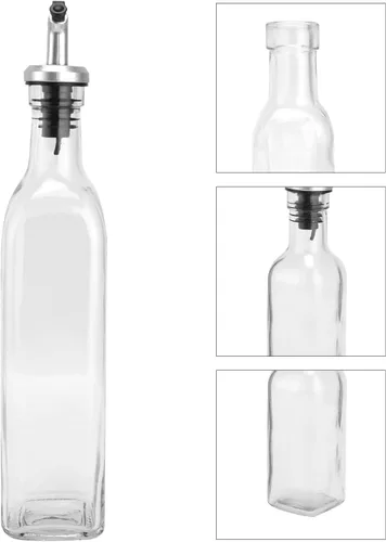 Vista 3 de Botellas dispensadoras de aceite, botella de salsa de soja, olla de vinagre, tapa de botella de acero, botella de vino para cocinar, botella