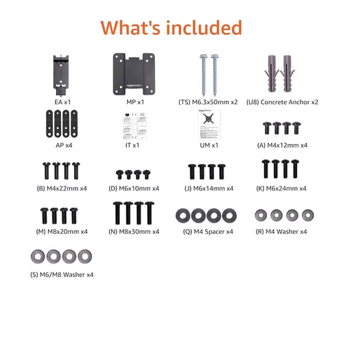Vista 7 de Amazon Basics Soporte de pared fijo plano para TV se ajusta a TVs de 12 a 40 pulgadas y VESA 200x200, negro