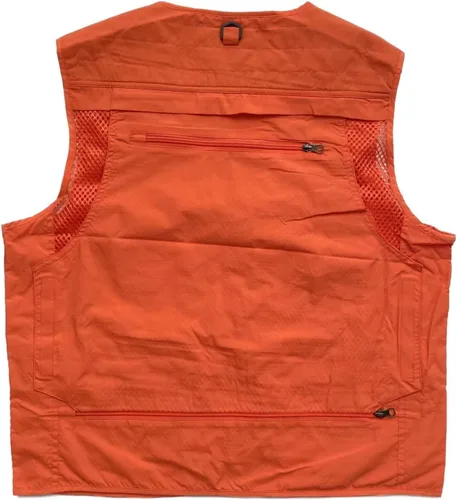 Vista 4 de Chaleco ligero para hombre, para pesca, fotografía, viajes, safari, con múltiples bolsillos