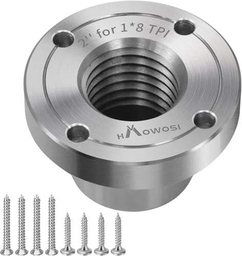 Vista 9 de Placa frontal de torno de madera de acero de 2 pulgadas, placa frontal para torno de madera, placa frontal de torno apta para husillo de 1 pulgada x
