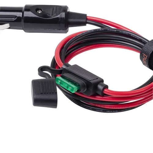 Vista 2 de Enchufe de cigarrillos macho a macho de 12 AWG resistente para encendedor de cigarrillos, cable de carga con luces LED de 3 pies (3 pies)