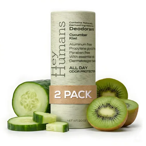 Vista 12 de Hey Humans Desodorante, desodorante sin aluminio para mujeres y hombres, contiene ingredientes derivados naturalmente, control de olores durante