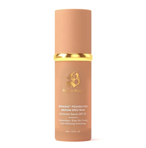 Vista 10 de Forever Bloom Biomimic - Base de maquillaje 4 en 1 que cambia de color SPF 50, luz Claro