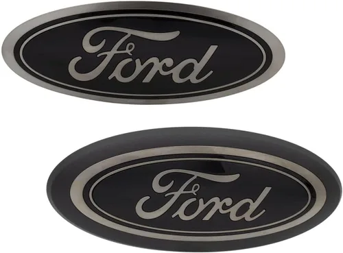 Vista 2 de Ford 2018-2023 F-150 Kit de emblemas de apariencia negra para rejilla delantera y portón trasero M-1447-F15B