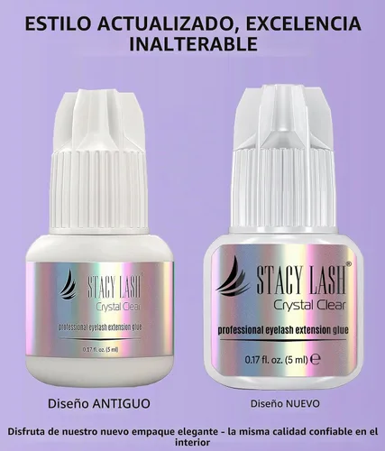 Vista 3 de STACY LASH Pegamento de extensión de pestañas transparente (0.17 fl.oz/0.2 fl oz)/1 segundo de tiempo de secado/retención - 8 semanas/adhesivo