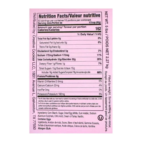 Vista 2 de Genie's Dream Premium Merengue Powder, bolsa de 80 oz (5 lb)