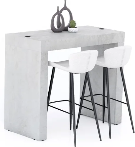 Vista 78 de Mobili Fiver Evolution - Mesa alta de bar de cocina fabricada en Italia Ahorra Espacio, Mesa de altura de mostrador montada en la pared para 1