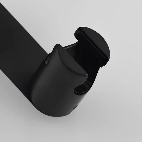 Vista 9 de Soporte para rociador de bidé de inodoro negro, soporte para cabezal de ducha de mano de acero inoxidable Biveah KZS004B