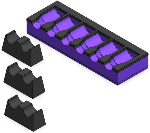 Vista 25 de MagAttach Organizadores de Extensión de Dados (1/2", Negro/Negro)