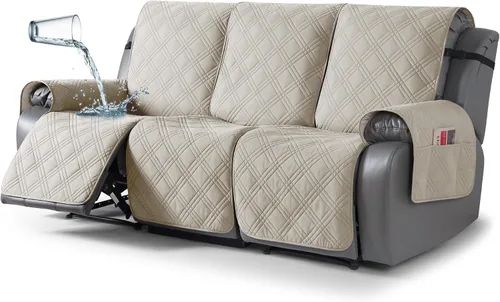 Vista 37 de TAOCOCO Fundas para Sillón de Dos Plazas Reclinable 100% Impermeables, Fundas Divididas para Loveseat Reclinable, Funda Antideslizante para Sofá