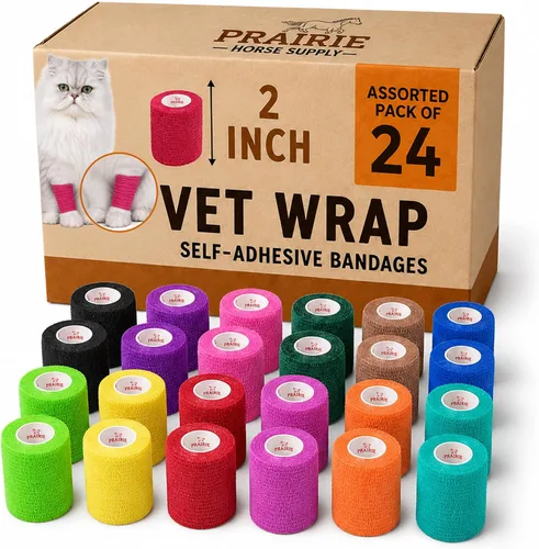 Vista 48 de Cinta adhesiva para veterinarios (negro) (paquete de 2) (2 pulgadas x 15 pies), autoadhesiva, adherente, cohesiva, flexible, autoadhesiva, rollo
