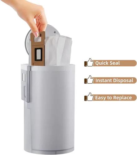Vista 4 de Paquete de 4 bolsas de polvo para aspiradora Roborock S7 / S7+ Base de vacío automático Juego de accesorios de fábrica de fuente de bolsa