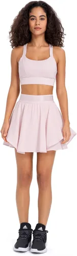 Vista 5 de Challengym Falda de tenis para mujer, falda pantalón atlética, minifalda plisada, cintura alta, para entrenamiento, correr, golf, faldas en capas