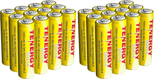 Vista 8 de Tenergy Solla - Batería recargable NiMH AA, 1000 mAh, baterías solares para luces de jardín solares, anti-fuga, durabilidad al aire libre, más de 5