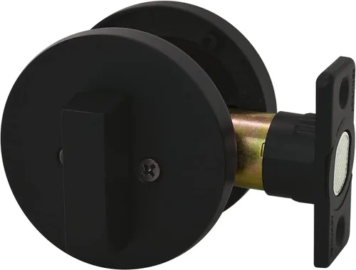Vista 2 de Nuk3y Thor Series Slim Round Modern Contemporary (cerrojo de seguridad [cilindro único], negro mate)