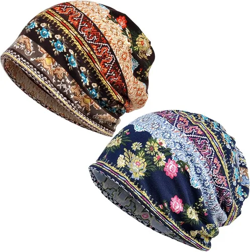 Vista 12 de 1 gorro holgado para mujer, gorro de quimioterapia, gorro de redecilla para el cáncer 1 pieza negra
