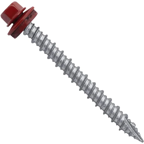 Vista 160 de Tornillos para techos de metal gris ABC 10 x 1 - Cabezal hexagonal - Arandela EPDM - Arandela de arranque automático/roscado - 1 bolsa - 250