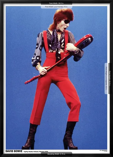 Vista 5 de AllPosters Póster de pared David Bowie Holland 1974 sobre marco negro, 23 x 33
